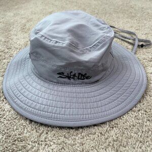 Salt Life Hat Youth OS Gray Boonie Bucket Hat Sun Beach Lake Quick Dry Kid Water